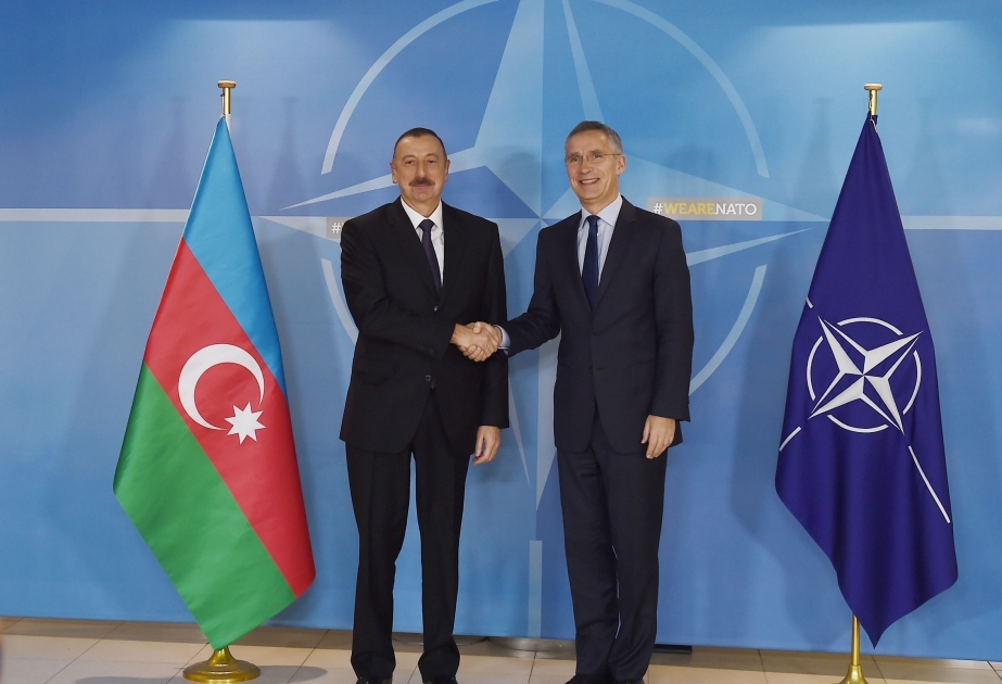 President Ilham Aliyev met with NATO Secretary General Jens Stoltenberg in Brussels VIDEO