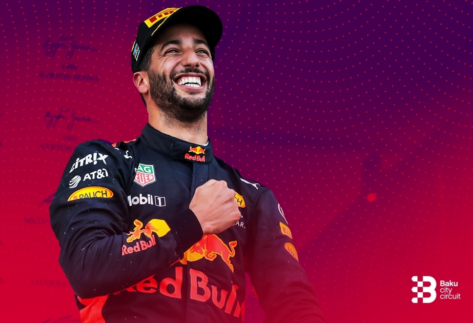 Gewinner der Formel 1 in Baku Daniel Ricciardo kommt nach Baku