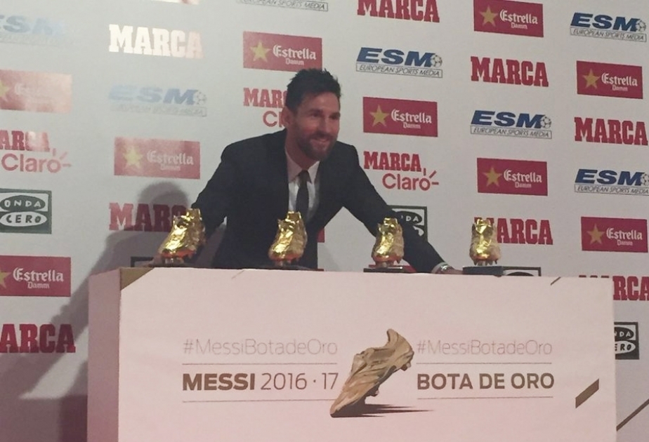 Lionel Messi nimmt zum vierten Mal den “Goldenen Schuh“ entgegen