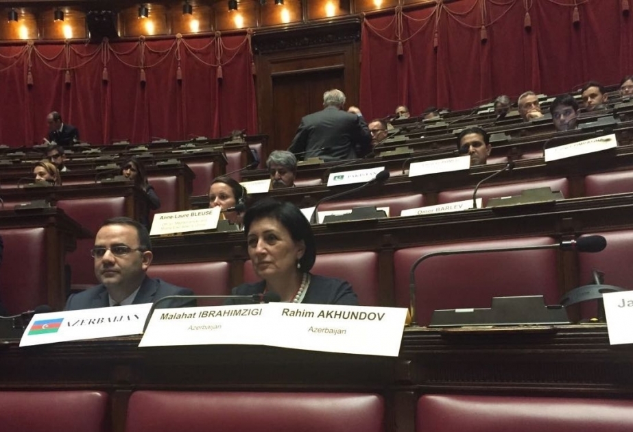 Romada NATO Parlament Assambleyasının konfransında Milli Məclisin deputatı erməni tərəfini ifşa edib