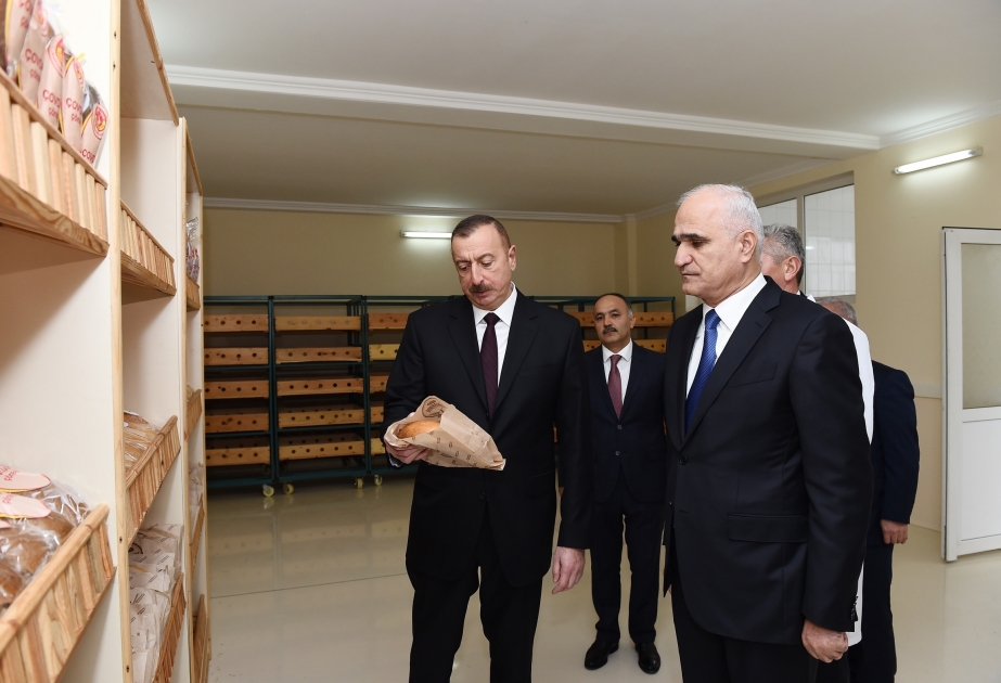 Ağcabədi rayonunda yeni çörək və un məmulatları zavodunun açılışı olub VİDEO