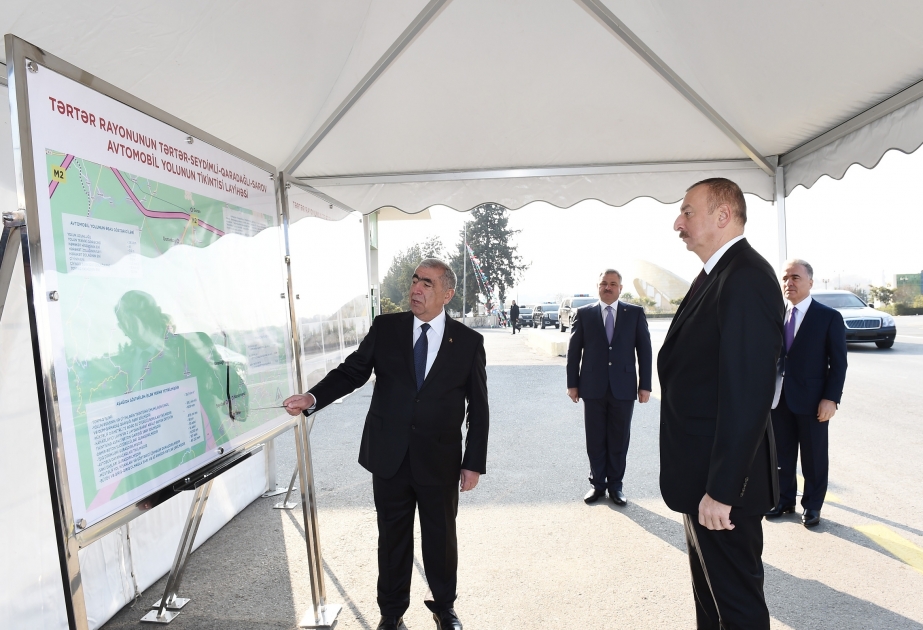 Inauguration de la route Terter-Seydimli-Garadaghly-Sarov VIDEO