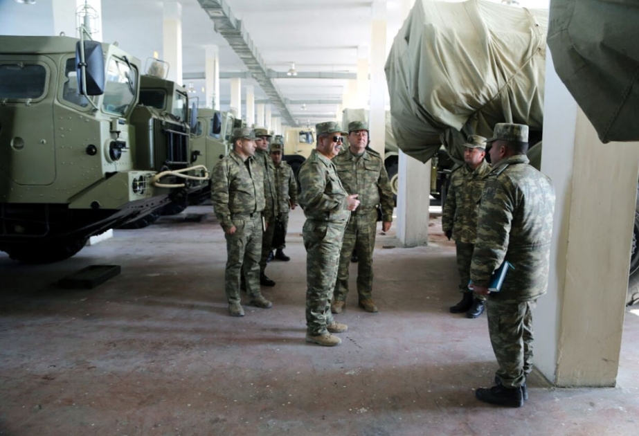 Cəbhəboyu zonadakı raket və artilleriya bölmələrinin döyüşə hazırlıq səviyyəsi yoxlanılıb
