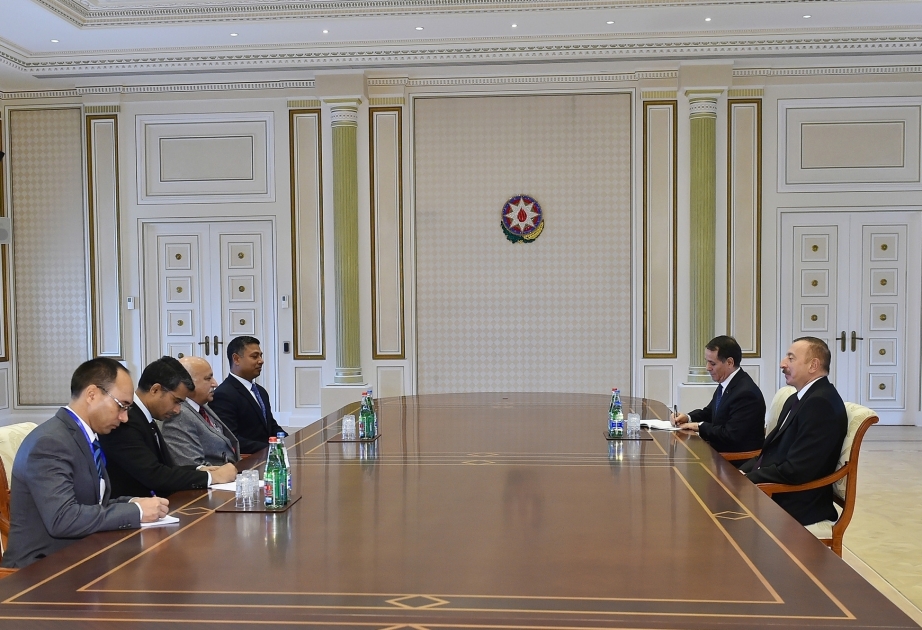 President Ilham Aliyev received delegation led by India's minister of state for external affairs VIDEO