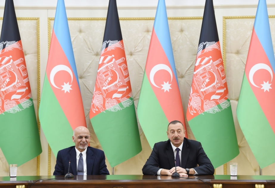 Azerbaijani, Afghan presidents made press statements VIDEO