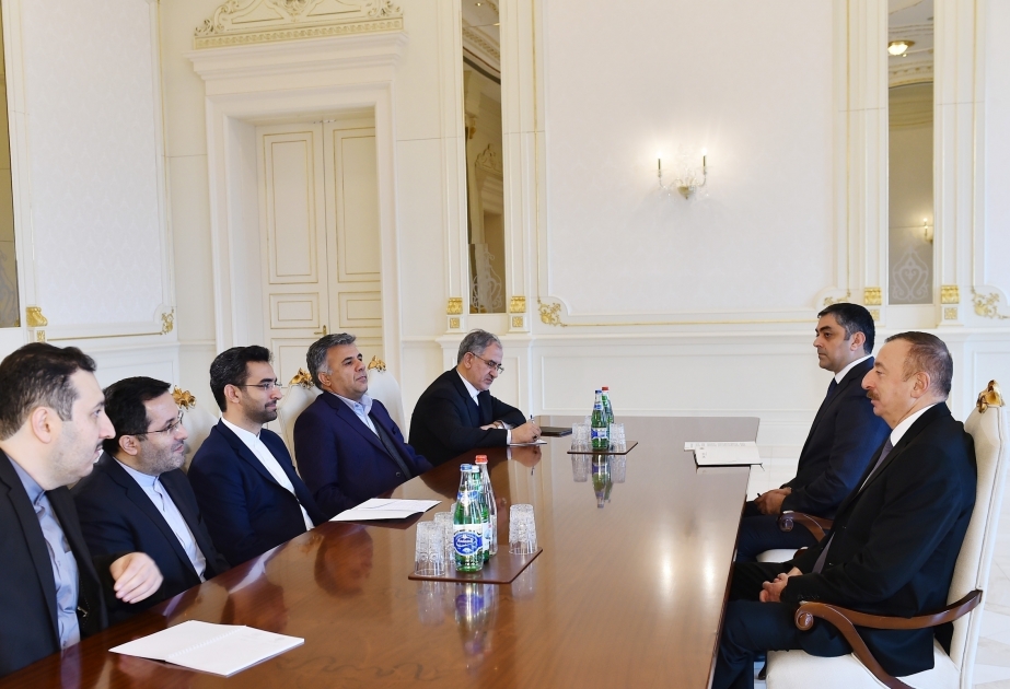 Staatspräsident Ilham Aliyev empfängt iranische Delegation VIDEO