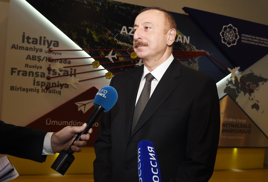 La chaîne de télévision Rossia-24 a diffusé un reportage sur le Salon Bakutel-2017 Le président azerbaïdjanais Ilham Aliyev a répondu à une question de la journaliste de la chaîne VIDEO