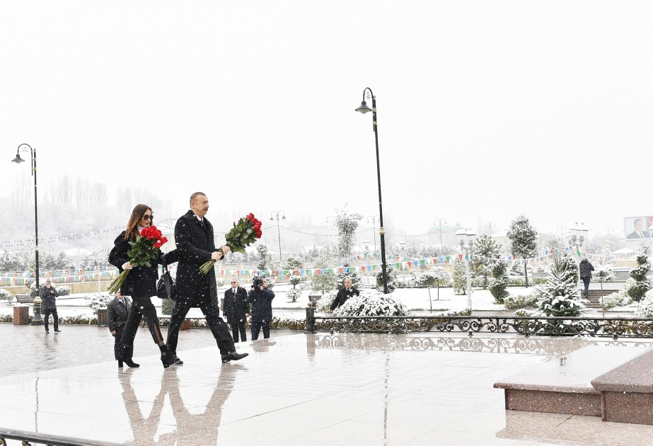 Prezident İlham Əliyev Quba rayonuna səfərə gəlib VİDEO