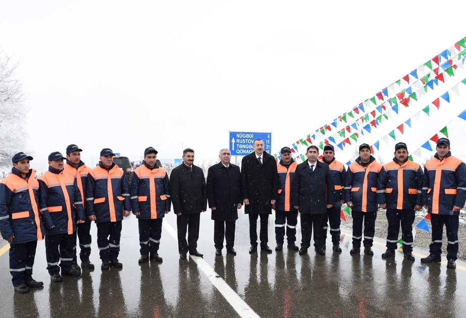 President Ilham Aliyev inaugurated rural roads after major overhaul in Guba VIDEO