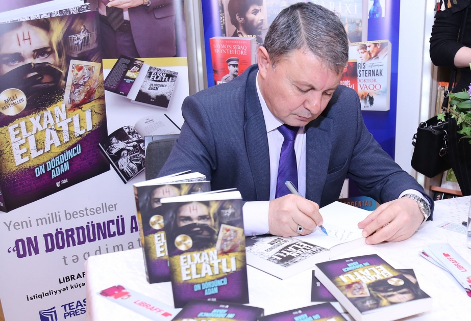 Detektiv əsərlər müəllifi Elxan Elatlının “On dördüncü adam” romanının təqdimatı və “imza günü” keçirilib