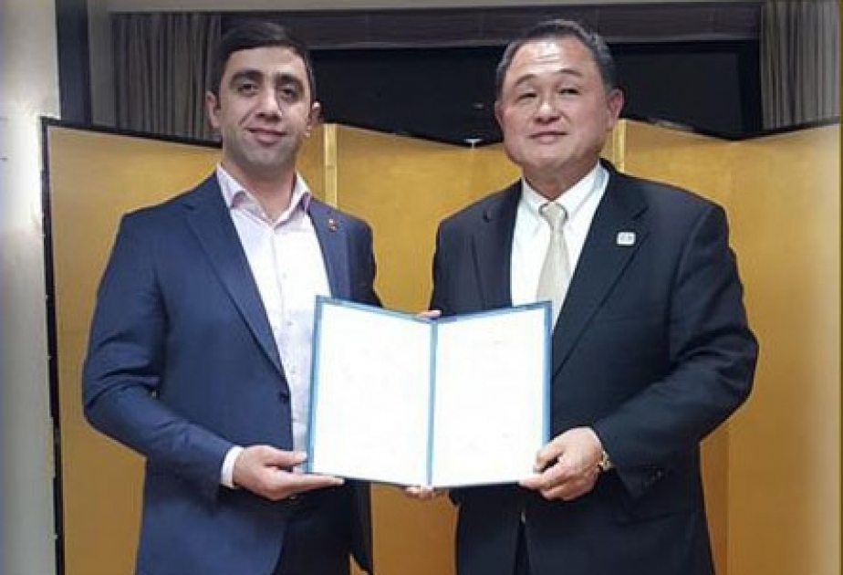Azərbaycanlı məşqçi Yaponiyada diplomla təltif olunub