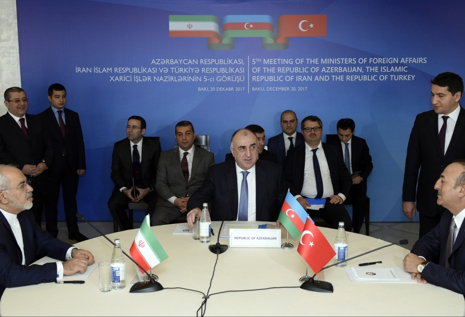 Bakıda Azərbaycan, İran və Türkiyə xarici işlər nazirlərinin beşinci üçtərəfli görüşü keçirilir