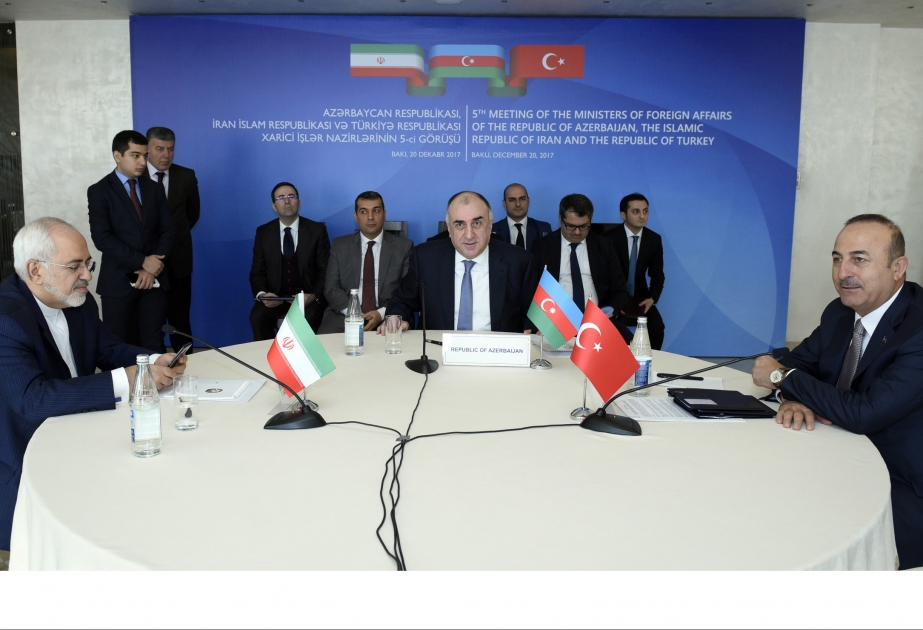 Bakıda Azərbaycan, Türkiyə və İran xarici işlər nazirlərinin beşinci üçtərəfli görüşü keçirilib YENİLƏNİB