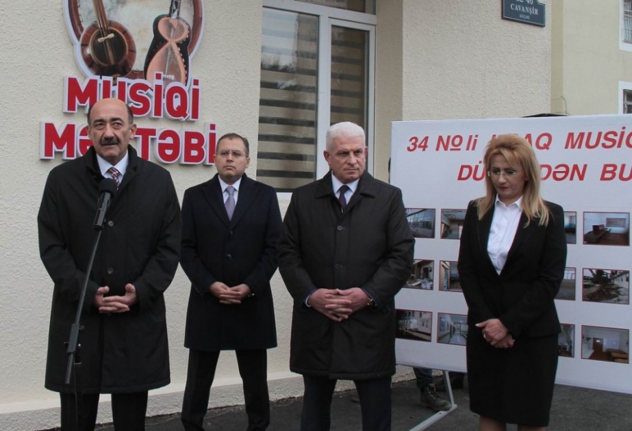 Daha bir musiqi məktəbi əsaslı təmirdən sonra istifadəyə verilib