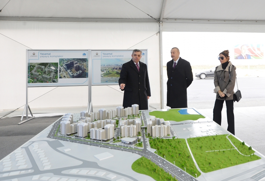 President Ilham Aliyev attended groundbreaking ceremony of first building in MIDA Hovsan Residential Complex VIDEO