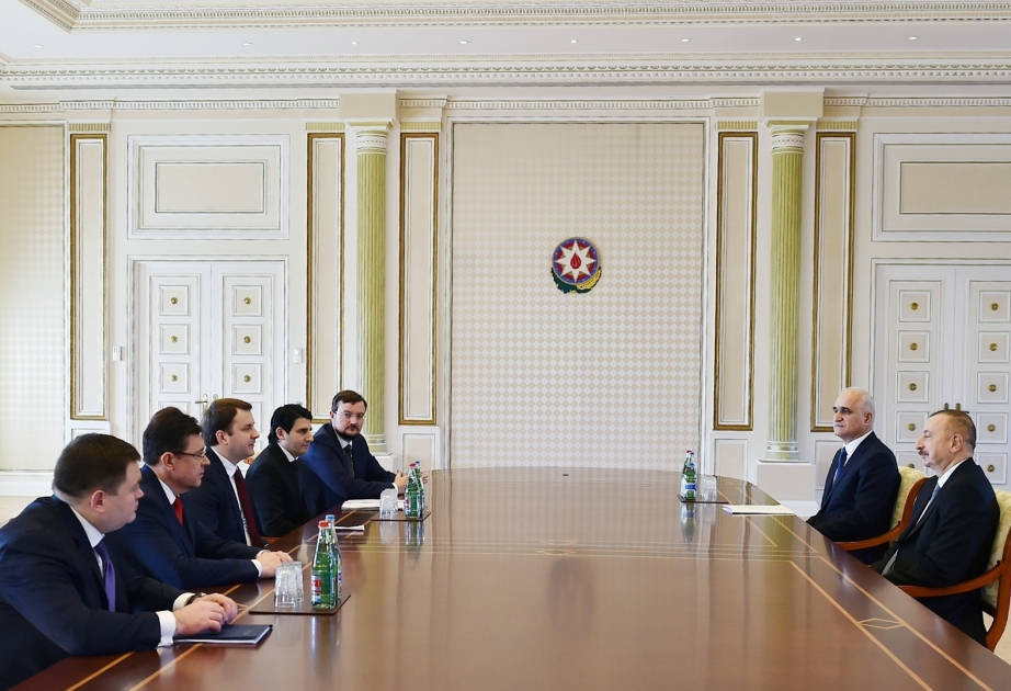 President Ilham Aliyev received delegation led by Russian minister of economic development VIDEO