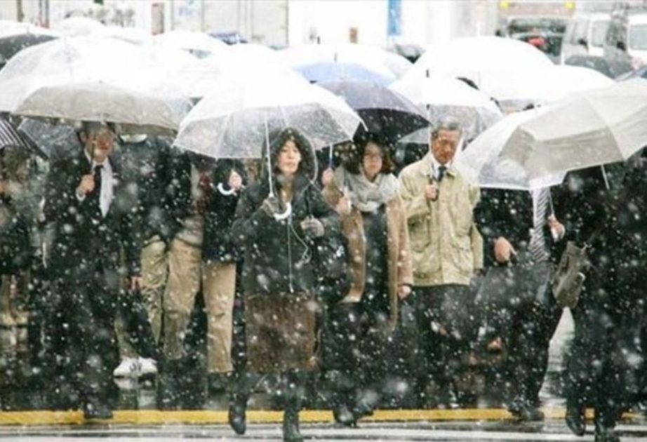 Tokioya cari qışın ilk qarı yağıb