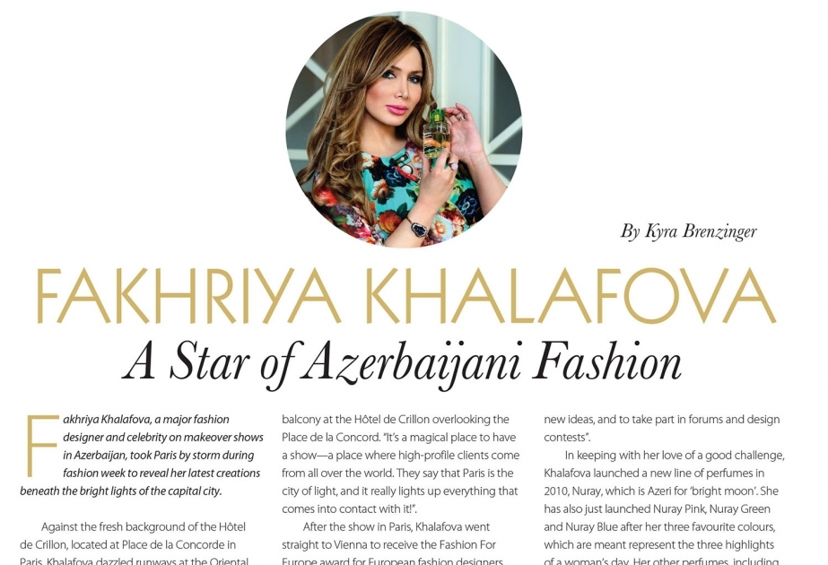 French portal publishes article about Azerbaijan`s fashion designer