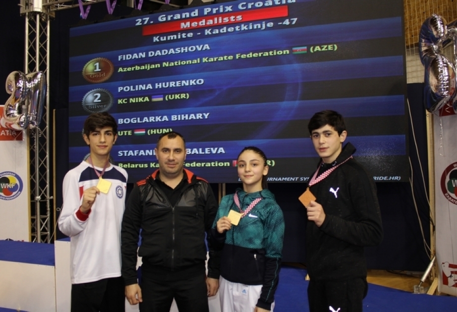 Karateçilərimiz Xorvatiya Qran-Pri turnirin ilk günündə üç medal qazanıblar