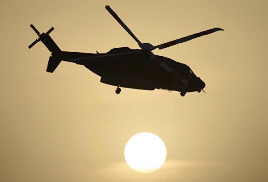 Ərəb dənizində göyərtəsində neftçilər olan helikopter qəzaya uğrayıb