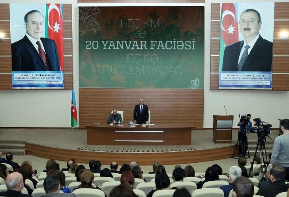 Əmək və Əhalinin Sosial Müdafiəsi Nazirliyində 20 Yanvar faciəsinə həsr olunmuş “Şəhidlər” kitabının təqdimatı olub
