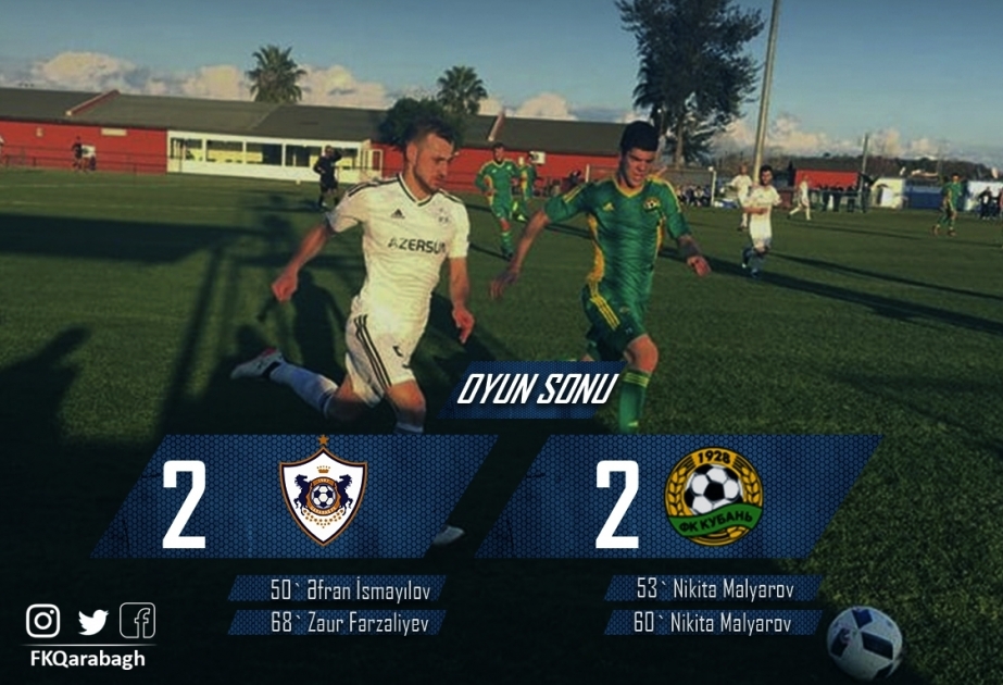 Qarabag draw 2-2 with Kuban in friendly