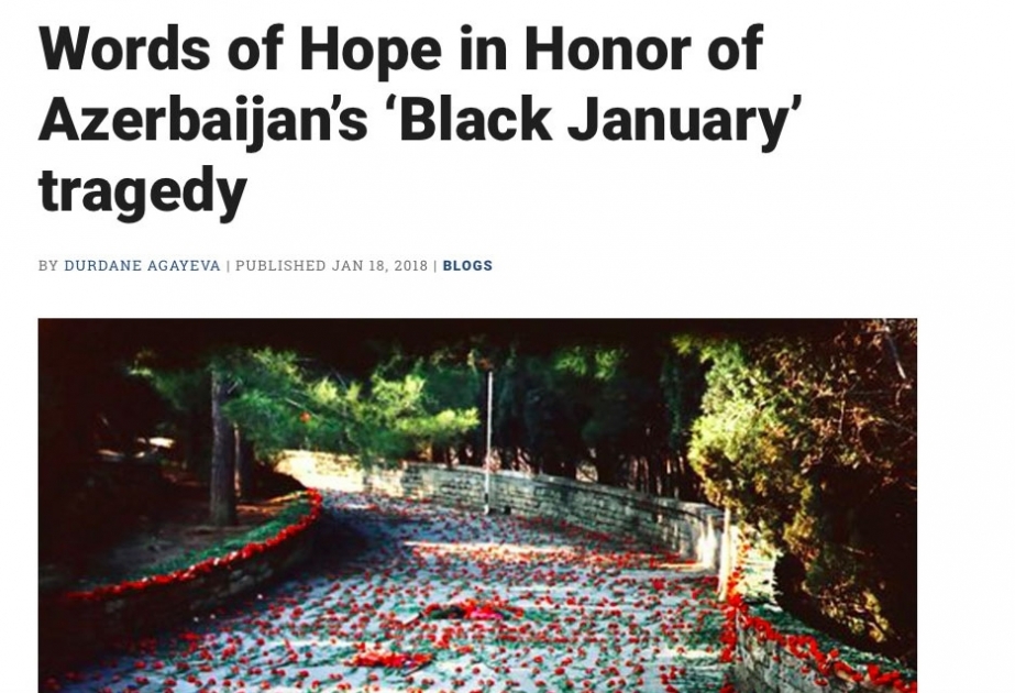 Дурдана Агаева: «Черный январь» – трагический день в истории моего народа