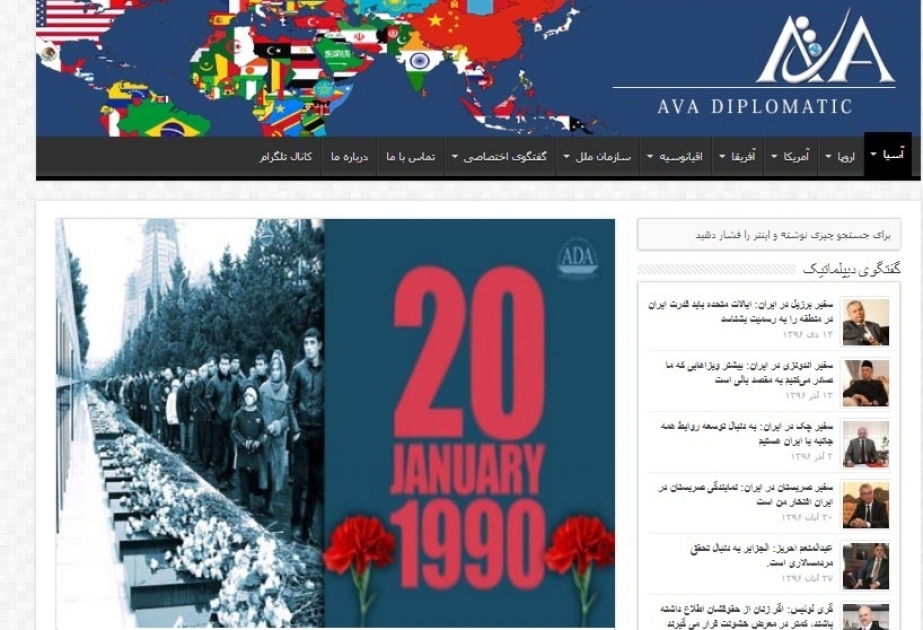 İran portalı AZƏRTAC-ın xüsusi müxbirinin 20 Yanvar faciəsi haqqında məqaləsini yayıb