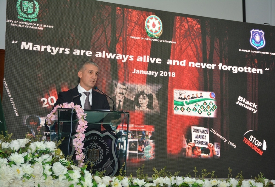 20 Yanvar faciəsinin ildönümü ilə əlaqədar Pakistanda “Şəhidlər ölməz və unudulmazdır” adlı tədbir keçirilib