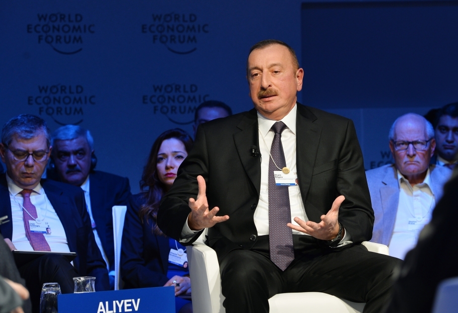 Prezident İlham Əliyev Davos Dünya İqtisadi Forumu çərçivəsində keçirilən “Strateji baxış: Avrasiya” mövzusunda interaktiv iclasda iştirak edib YENİLƏNİB VİDEO