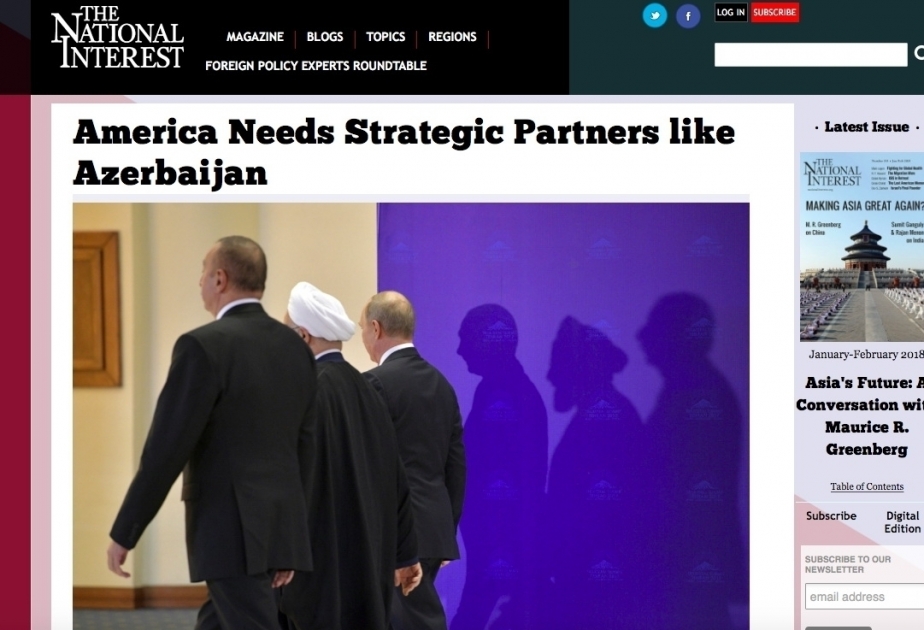 “The National Interest”: “Amerika braucht strategische Partner wie Aserbaidschan"