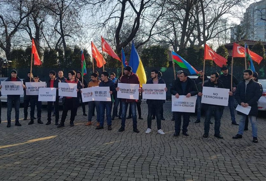 Odessada Azərbaycan diasporu Türkiyənin hərbi əməliyyatlarına dəstək aksiyası keçirib