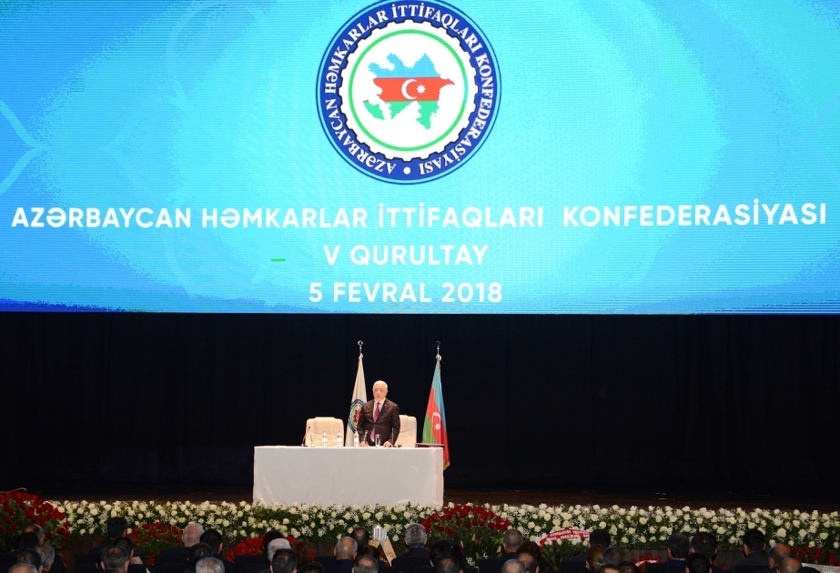 Le Ve congrès de la Confédération azerbaïdjanaise des Syndicats a commencé VIDEO