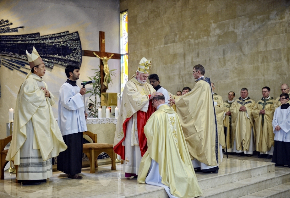 Ceremony of consecration of ordinary of Catholic Church in Azerbaijan held in Baku VIDEO