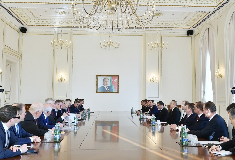 President Ilham Aliyev received delegation of Germany's Committee on Eastern European Economic Relations VIDEO