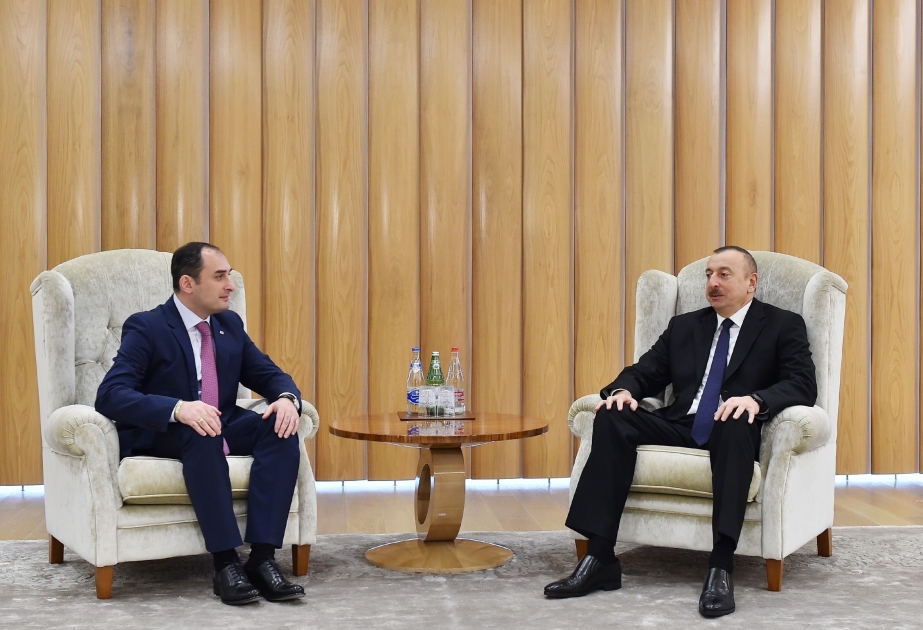 Prezident İlham Əliyev Gürcüstanın Baş nazirinin birinci müavini ilə görüşüb YENİLƏNİB VİDEO
