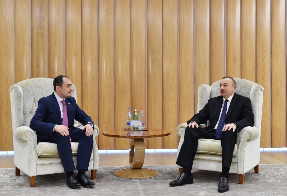President Ilham Aliyev met with Georgian first vice prime minister VIDEO