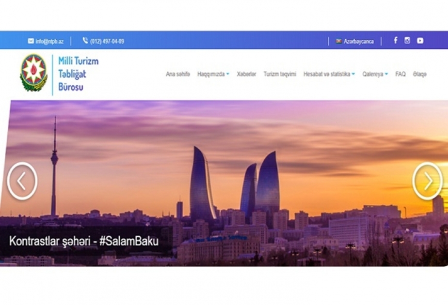 Milli Turizm Təbliğat Bürosunun rəsmi internet səhifəsi istifadəyə verilib