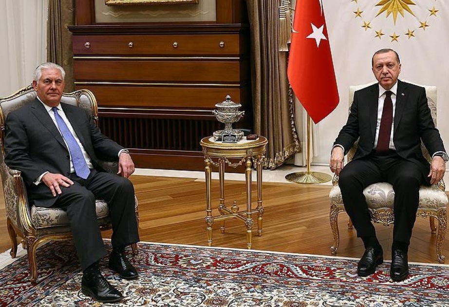 Türkiyə Prezidenti ABŞ-ın dövlət katibini qəbul edib