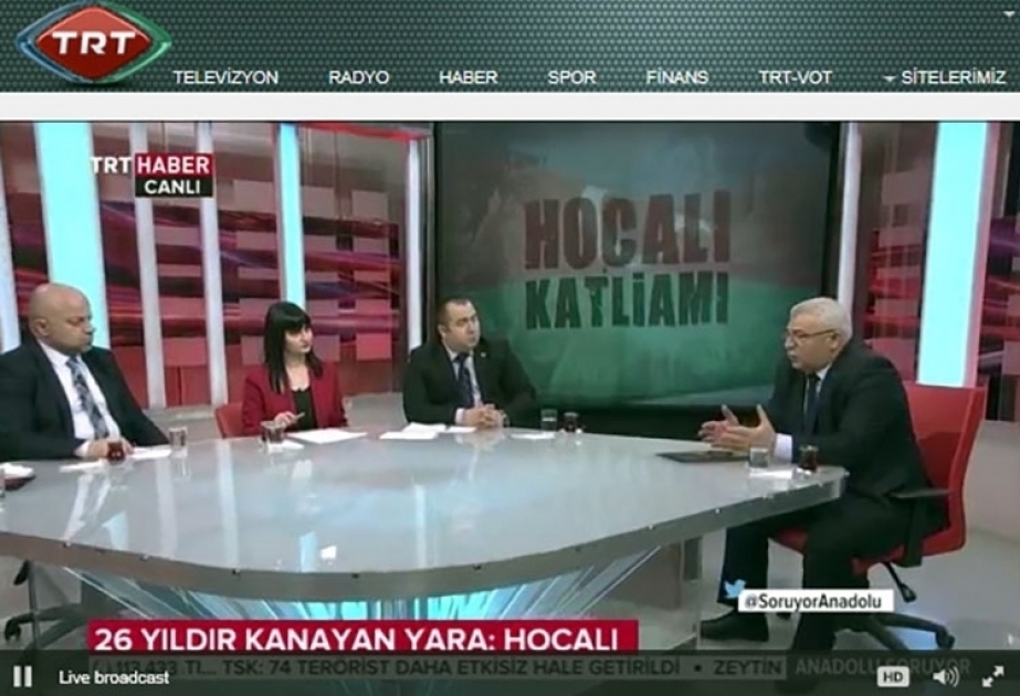 TRT HABER: Xocalı soyqırımı heç vaxt unudulmayacaq bəşəri faciədir
