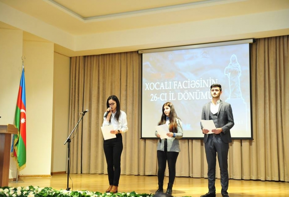 Azərbaycan Memarlıq və İnşaat Universitetində Xocalı faciəsi qurbanları anılıb