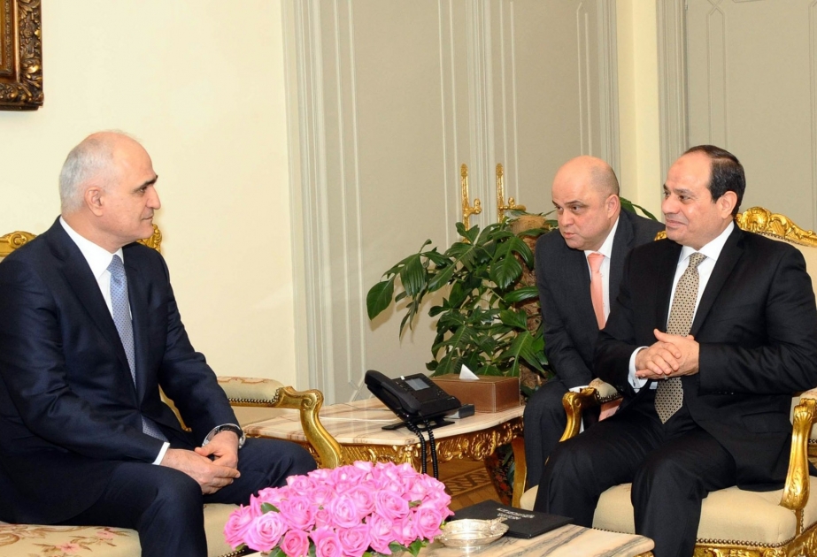 رئيس مصر يستقبل وزير الاقتصاد الأذربيجاني