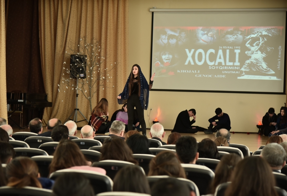 Sumqayıt Dövlət Universitetində Xocalı soyqırımının qurbanlarının xatirəsi anılıb