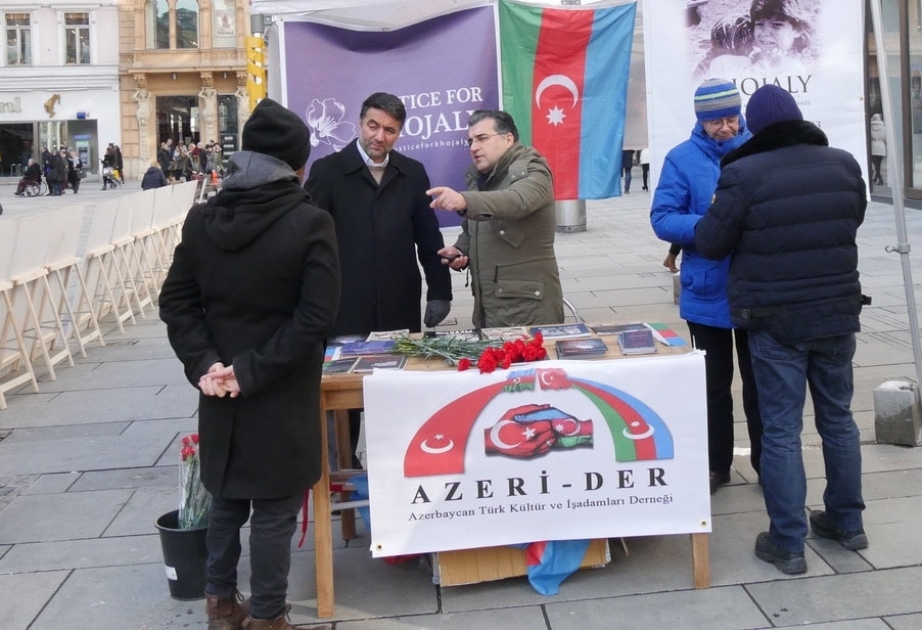 Xocalı soyqırımının ildönümü ilə əlaqədar Vyanada aksiya keçirilib VİDEO
