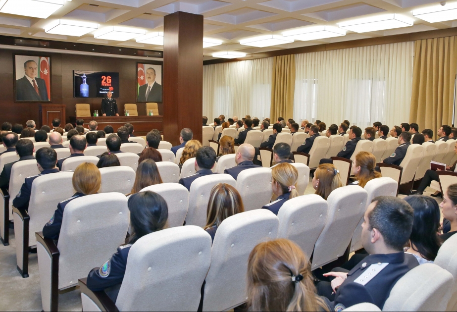 Xocalı soyqırımının 26-cı ildönümü ilə əlaqədar Dövlət Miqrasiya Xidmətində anım mərasimi keçirilib