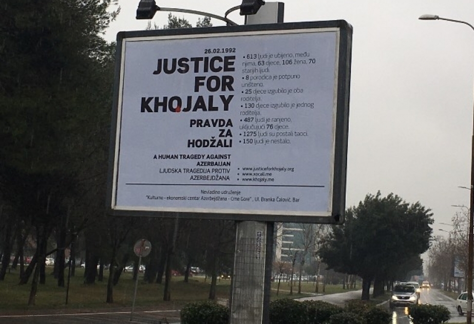 Monteneqro ictimaiyyəti Xocalı faciəsi ilə bağlı məlumatlandırılıb