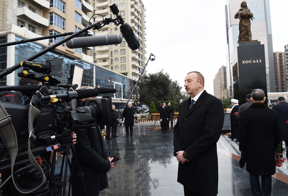 Aserbaidschans Präsident Ilham Aliyev gibt dem TV-Sender “Rossiya 24“ ein Interview VIDEO