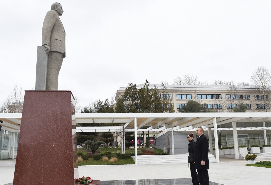 Präsident Ilham Aliyev zu Besuch in Mingachevir VIDEO