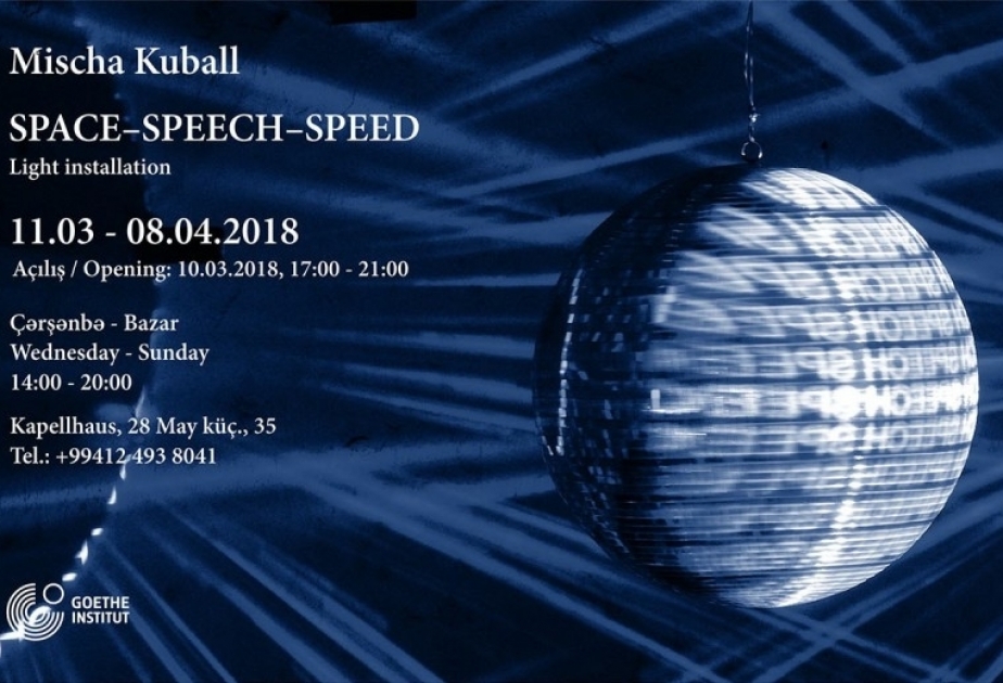 Alman rəssamın “Space-Speech Speed” işıq instalyasiyası “Kapellhaus”da