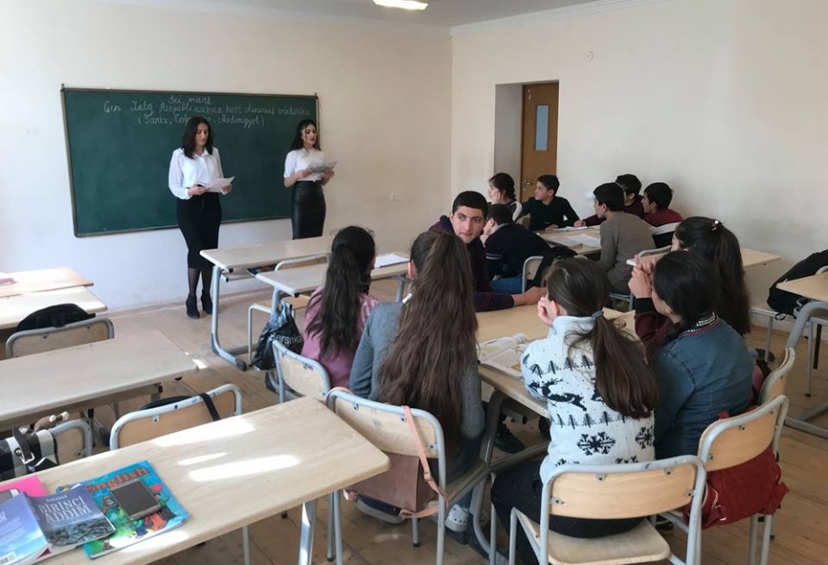 Köçkün məktəbində “Çin Xalq Respublikasını tanıyaq” mövzusunda viktorina təşkil olunub